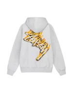 White Burning Stock Zip Hoodie