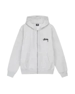 White Burning Stock Zip Hoodie