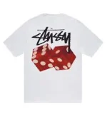 White Stussy Dice T-shirt