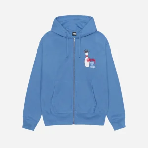 KINGPIN ZIP HOODIE BLUE