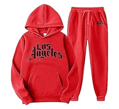 Red Stussy Los Angeles Tracksuit